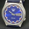 SEIKO 5 AUTOMATIC JAPAN MENS VINTAGE BLUE COLOR DIAL WATCH a701529-5 R206b-a701529