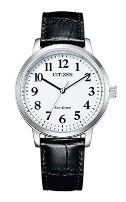 Men's Watch BJ6541-15A Eco-Drive Solar Powered Leather Strap Business Watch