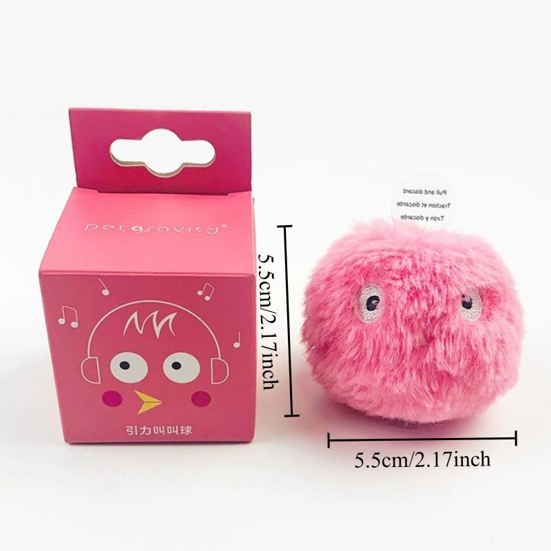 

1pcs Gravity Calling Ball Teasing Cat Toy Animal Vocalization High Appearance Wool Ball Pet Vocalization Toy S