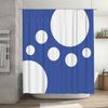 Blue White Polka Dot Shower Curtain for Bathroom Decor Waterproof Fabric with Hooks Set for Home Bathrooms Accessory