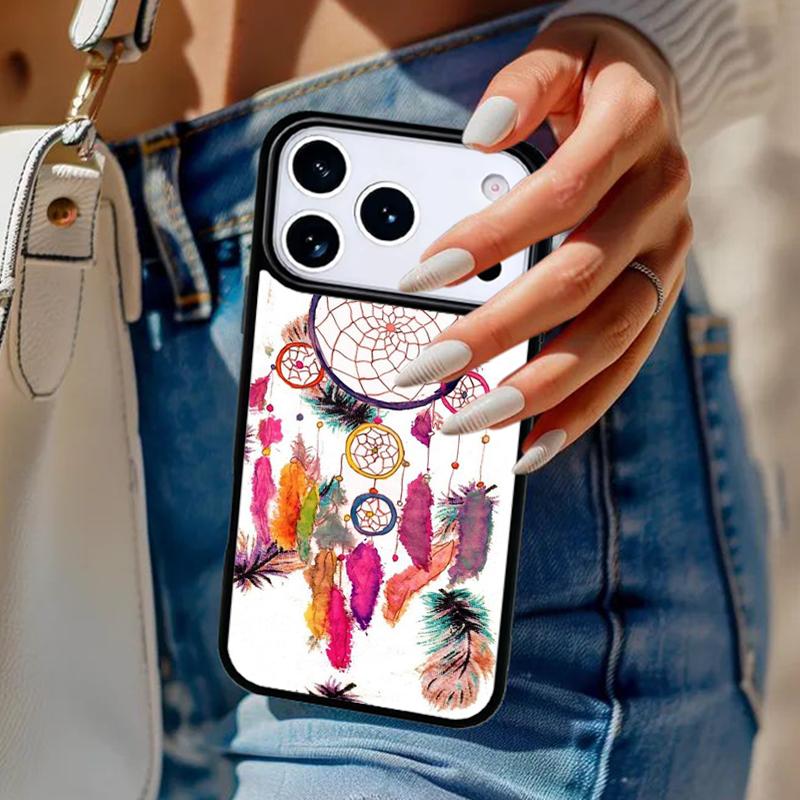 Aquarell Feder Muster Design Handyhülle Für iPhone 17 Air 14 15 13 12 Max Hülle Für Apple 16e 11 Pro Max Plus Coque