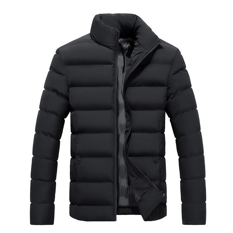Giacca Calda da Uomo Autunno e Inverno Taglia Plus Collo Alto Imbottita in Cotone Giacca Calda Casual Ampia