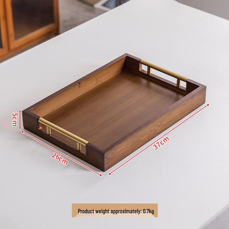 DeWeichi Rectangular Bamboo Serving Tray
