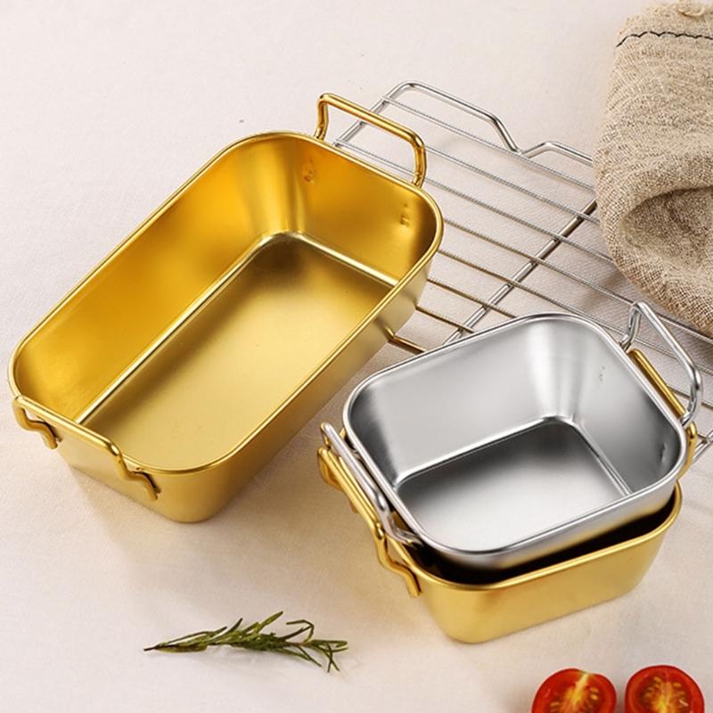 Multifunctional Stainless Steel Toddler Plates Set for Kids, Durable Metal Dinnerware, Safe for Oven and Dishwasher Use