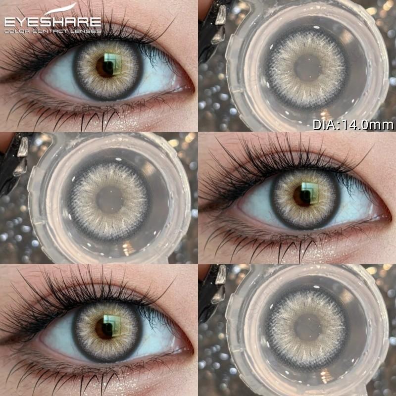 Eyeshare 1 Pair New Colored Contact Lenses for Eyes Natural Softlens Korean Lens Annual Girl Eye Makeup Contacts