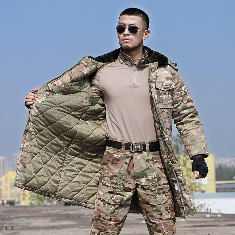 Baumwollmantel mit Tarnmuster: Herren- & Damen-Warme Winterjacke, Dick & Kältefest, Übergröße, Ideal für Sicherheits- & Arbeitsschutz.