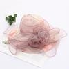 European and American summer breathable chiffon embroidered flower beach sun hat cool hat women's organza seaside sun hat