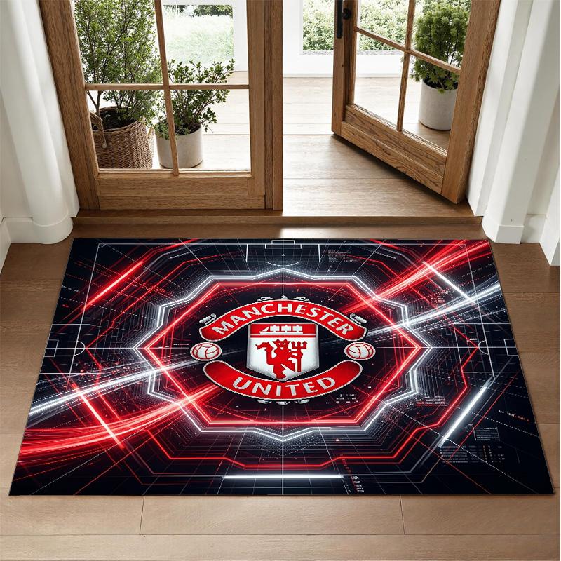 Manchester United Design Kristall Samt Teppich Weiche Dekorative Matte für Schlafzimmer Eingang