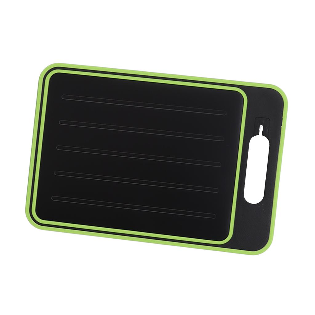 Double Sided Cutting Board Rapid Thawing and Grinding Plate with Knife Sharpener for Kitchen Black