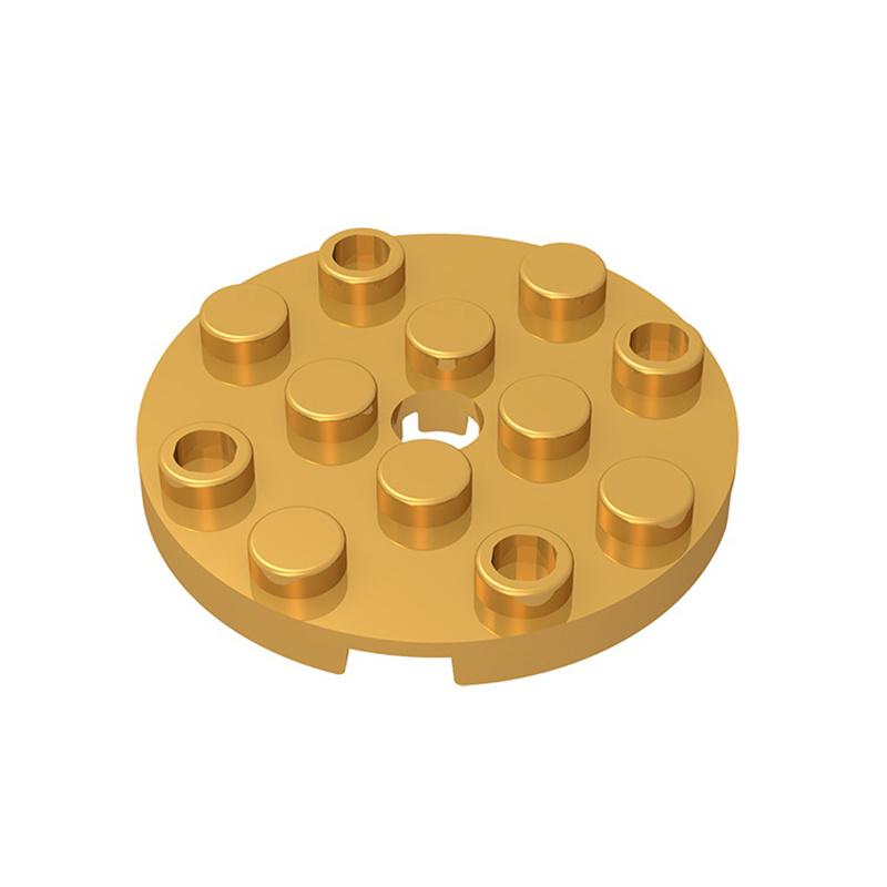 Rainbow Pig MOC Parts 60474 Plate Round 4 X 4 with Pin Hole Compatible Bricks DIY Building Blocks Particle Kid Puzzle Brain Toy