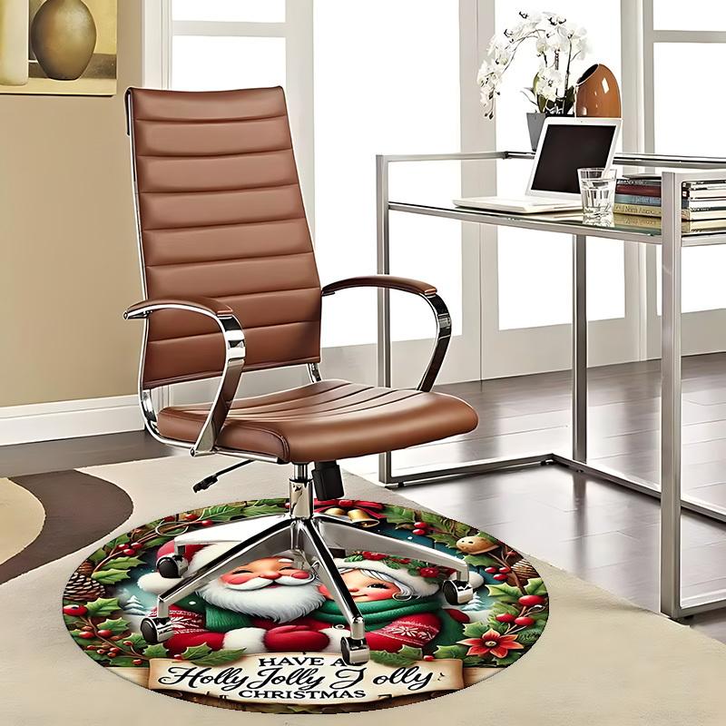 

1pc Holly Jolly Christmas Chair Mat: Anime Cartoon Design, Non-Slip Carpet for Office Chair, Home Decor, Living Room, Bedroom, Game Room & Dormitory.J 80cm by 80cm