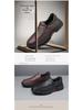 Men's British Style Slip-On Leather Shoes - Round Toe, Wear-Resistant, Casual for Middle-Aged & Elderly