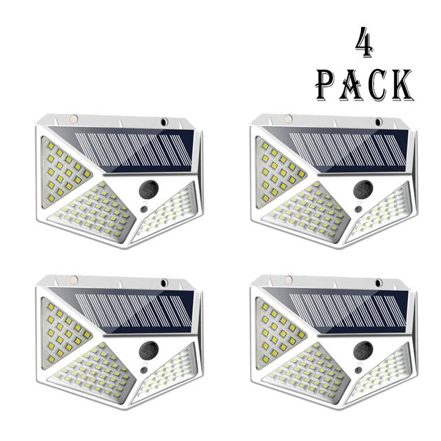 1/2/4Pcs 100 LED Solar Wall Lights Outdoor Solar Lamp PIR Motion Sensor Solar Powered Sunlight Street Light for Garden Light