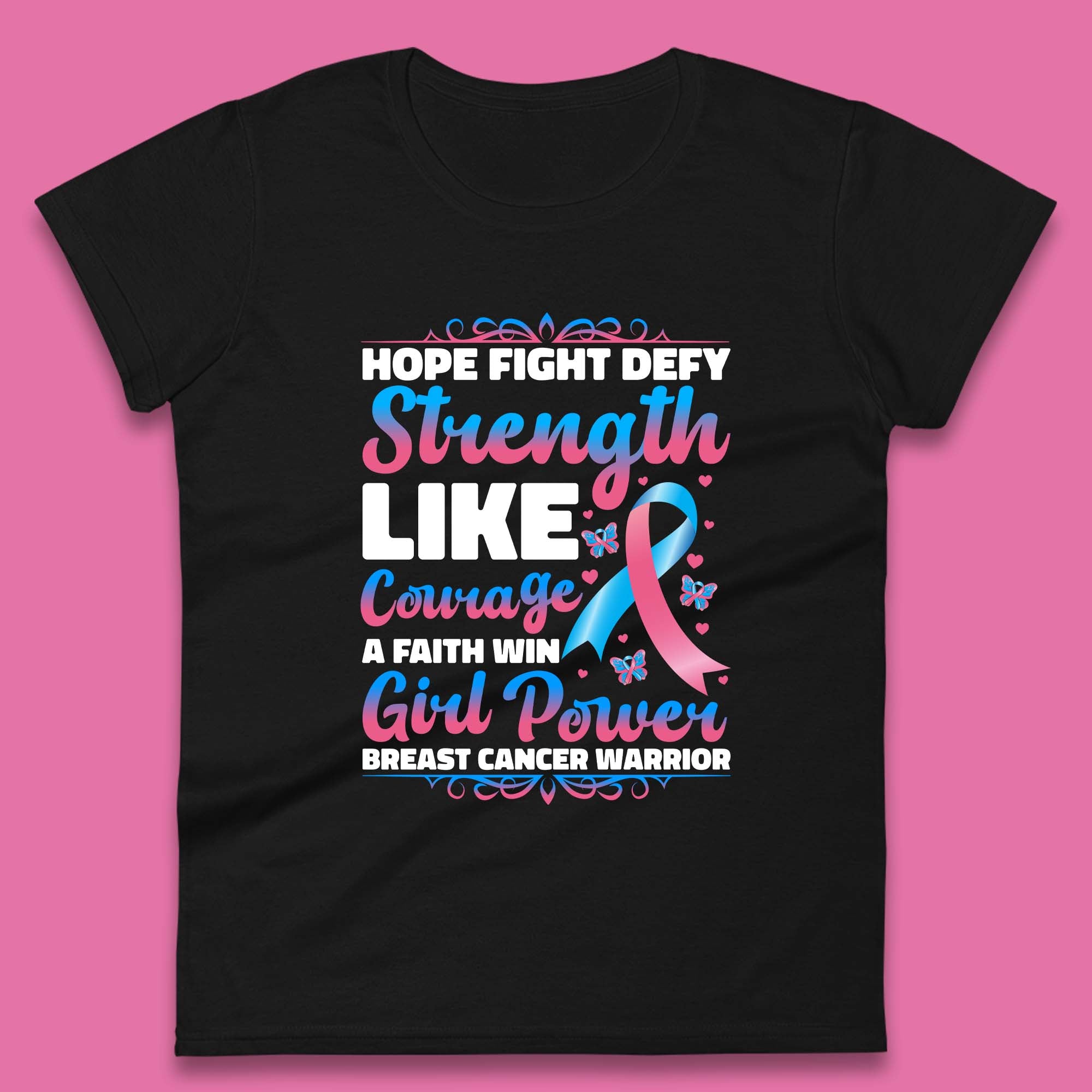 Breast Cancer Warrior Womens T-Shirt Mens Tops Tees Unisex 3XL