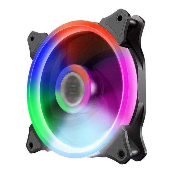 

Universal 12cm 15LED Silent PC Computer Case Dual Aperture Cooling Fan Cooler різнокольоровий