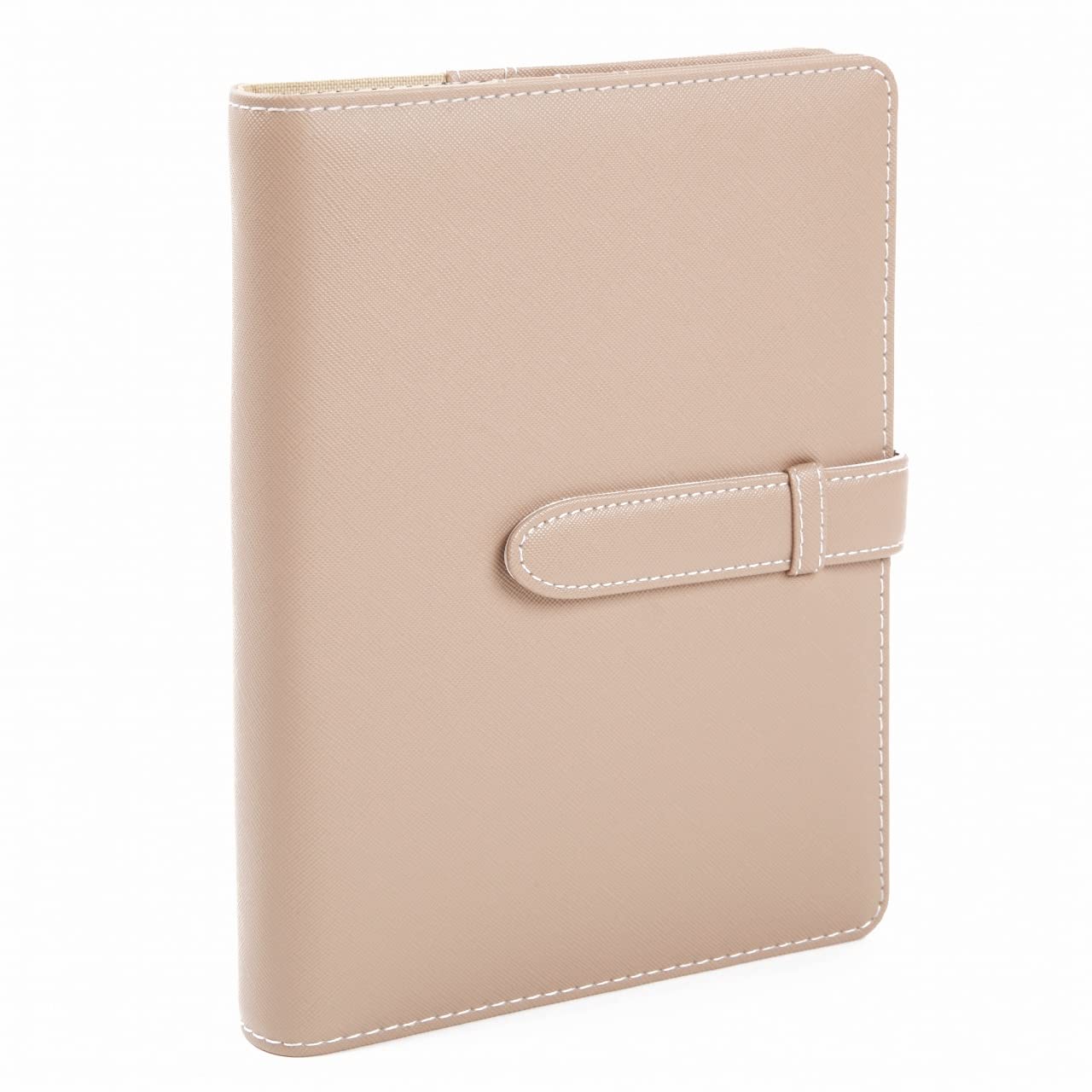 

Monobox A5 Size System Planner, 6-Ring, Adjustable Pen Folder, 10-Piece Refill Set, A5monobasic4, Pastel Beige