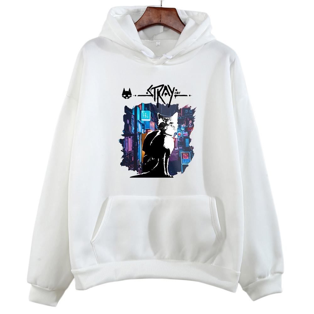 Stray Cat Hoodie Hot Game Graphic Printing Cartoon Sweatshirts Women/Men Casual Autumn/Wniter Pullovers Kawaii Girls Harajuku