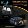 For Samsung Galaxy Buds3 Pro/Buds3 Case TPU + PC Magnetic Case Stand Bluetooth-Compatible Earbuds Cover with Carabiner
