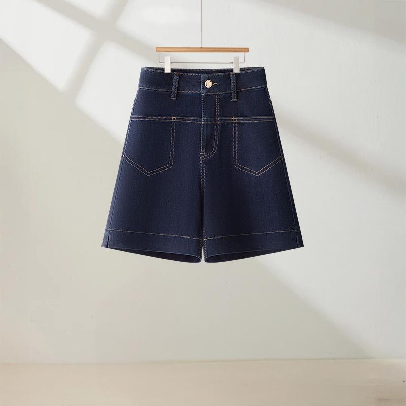 

High-End Retro Short Denim Pants - Dark Blue 2025 XL (115-125 jin)