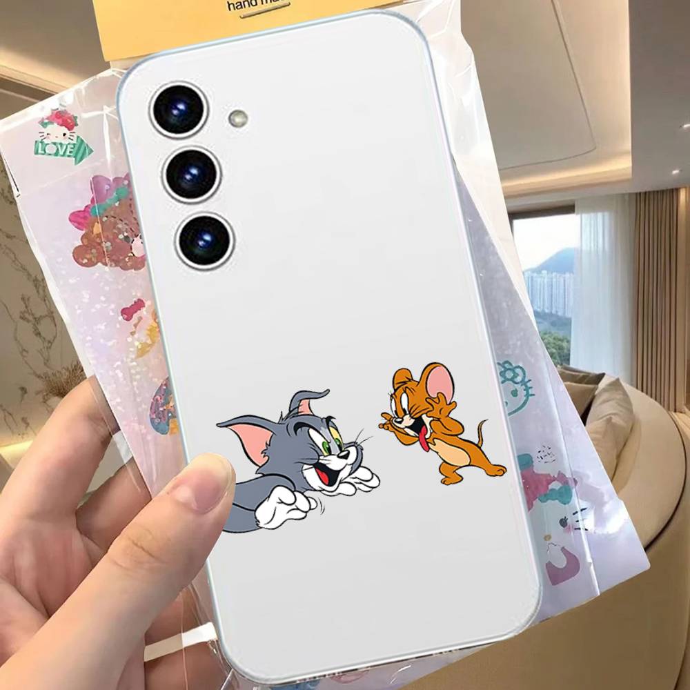 Coque de téléphone mignonne Jerry et Tom Pour Samsung Galaxy Coque transparente A52 A12 A51 S21 Edge S22ULTRA S23 S24 S20LITE Plus Ultra