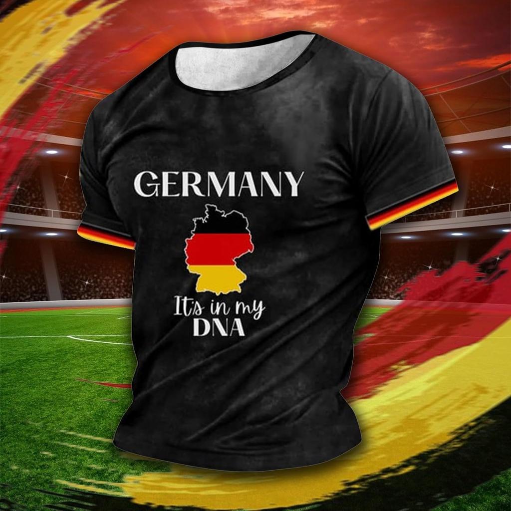 Men's Printed T-Shirt Men's Loose Casual Short Sleeve Top