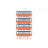 5-Blade Manual Razor with Universal Cartridge - Orange and Blue