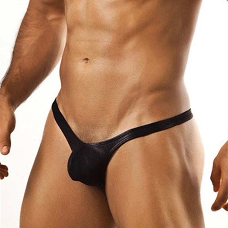 New Fashion Silky Buttocks T-Pants Low Waist Sexy Men's Thong Panties