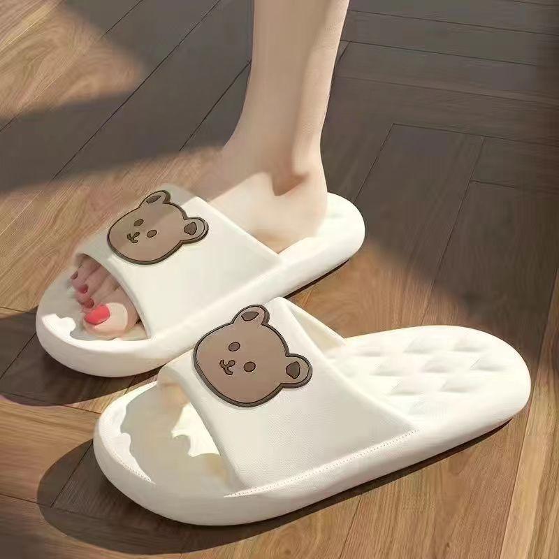 Order A Size Up Mens Summer Slippers Beach Sandals Flip Flop Printing Thick Soled Boys Girls Unisex Home Bath Shoe Large Size 44-45