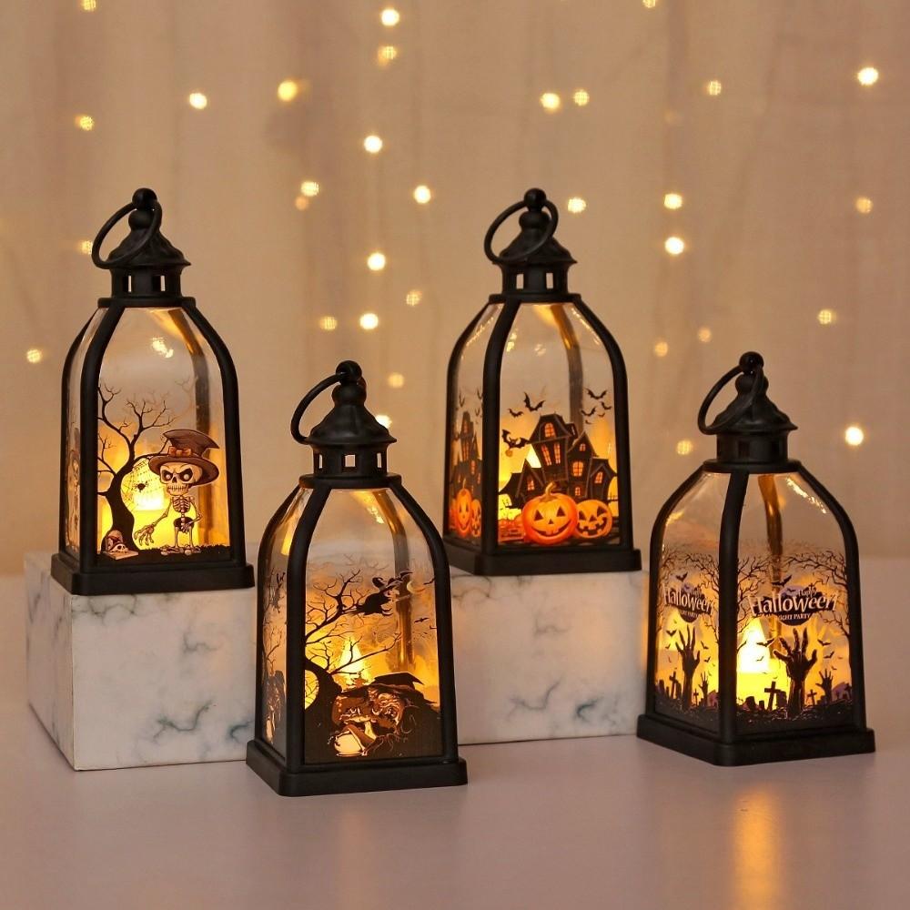 Hanging Design LED Lantern Lamp Battery Powered Ghost Castle Lantern  Party Props