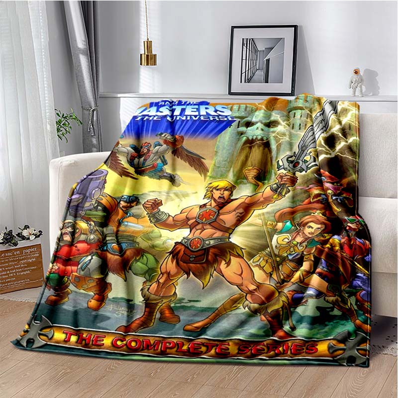 He-Man i władcy wszechświata Wzór Miękki koc do rzucania Lekkie koce flanelowe Wystrój domu na pościel na kanapę