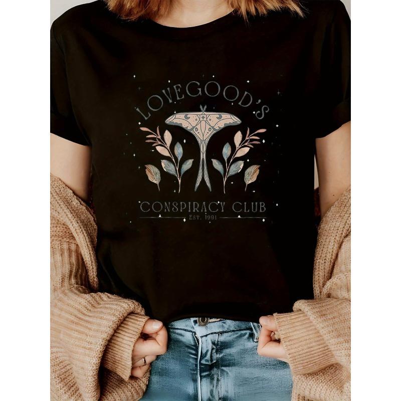 

Європейські розміри LOVE GOOD S CONSPIRACY CLUB Футболка з коротким рукавом з принтом «Чарівний маг», Графічні футболки Жіночий одяг, Футболка для вчителя 4XL чорний