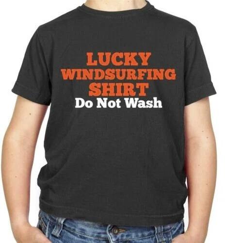 Lucky Windsurfing Shirt - Do Not Wash Kids T-Shirt - Surfing - Sailing - Sport 110