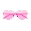 FEISEDY Rimless Sunglasses with UV Clear Set of B2826 Women's Protection, Heart-Shaped Design, Lenses, 2,