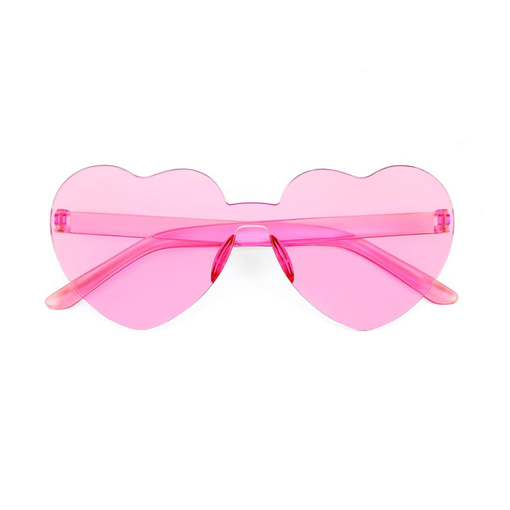 FEISEDY Rimless Sunglasses with UV Clear Set of B2826 Women's Protection, Heart-Shaped Design, Lenses, 2,