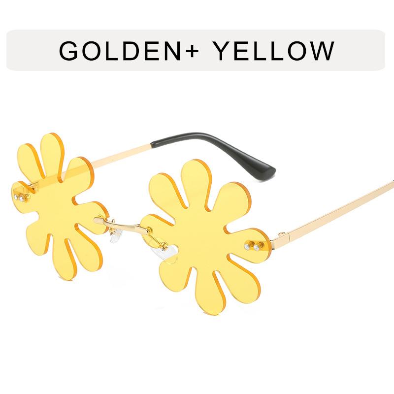 Flower Shape Women's Sun glasses New Fashion Rimless Metal Leg Women Sunglasses High Quality Women's Sunglasses