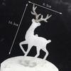 Christmas White Standing Deer Dolls, Plastic Deer Cake Topper, Xmas New Year Cake Decoration Tools, Party Supplies