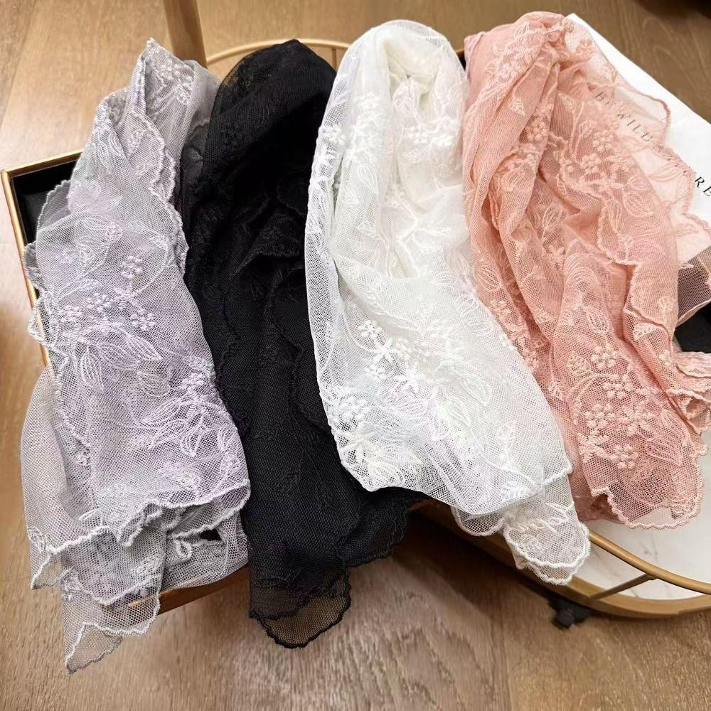 Lightweight Sunscreen Shawl Breathable Mesh Silk Scarf Elegant Lace Scarf Spring