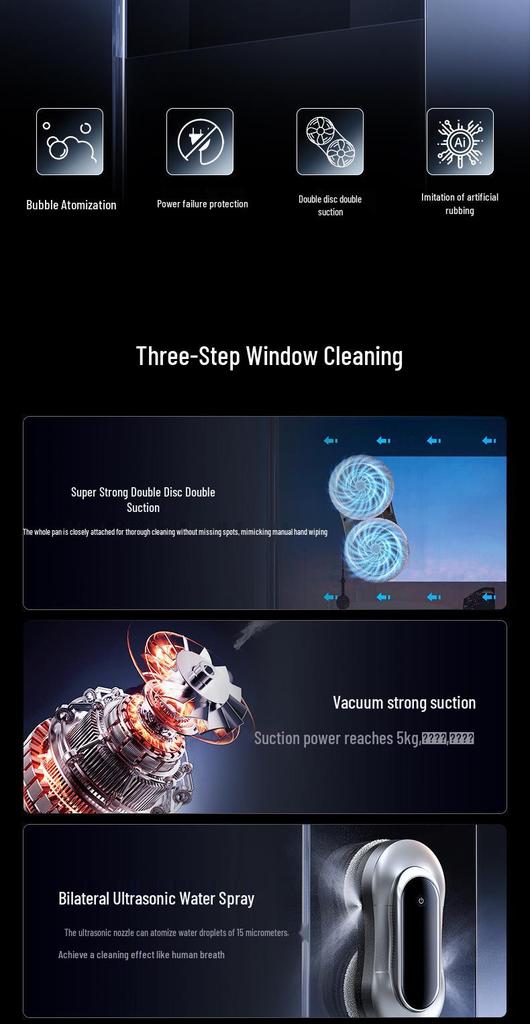 2026 Double-Sided Automatic Window Cleaning Robot and Sprayer
