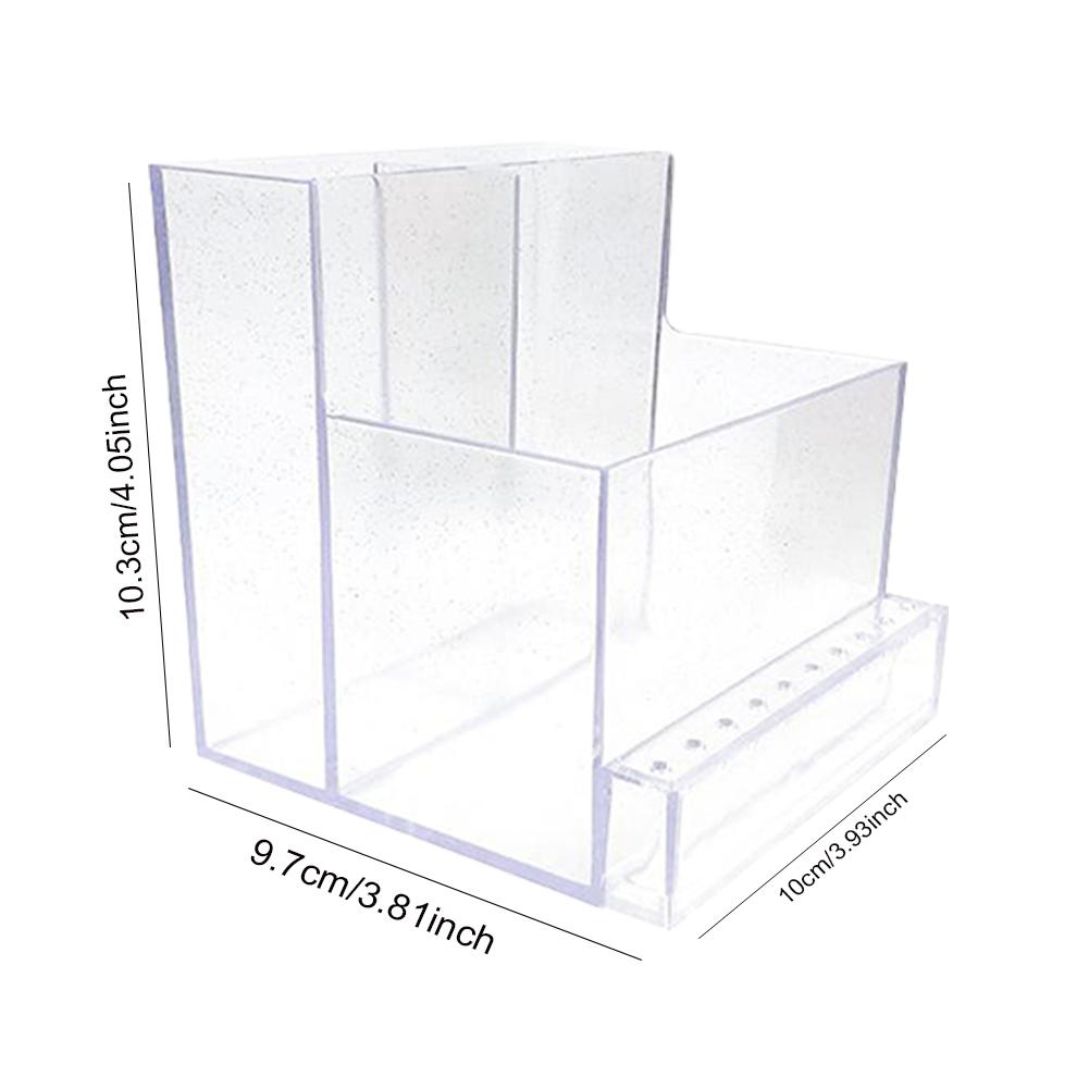 Plastic Nail Bits Grinder Storage Rack Transparent 3 Row 10 Holes Empty Machine Organizer Drill Machine Organizer Stand Display