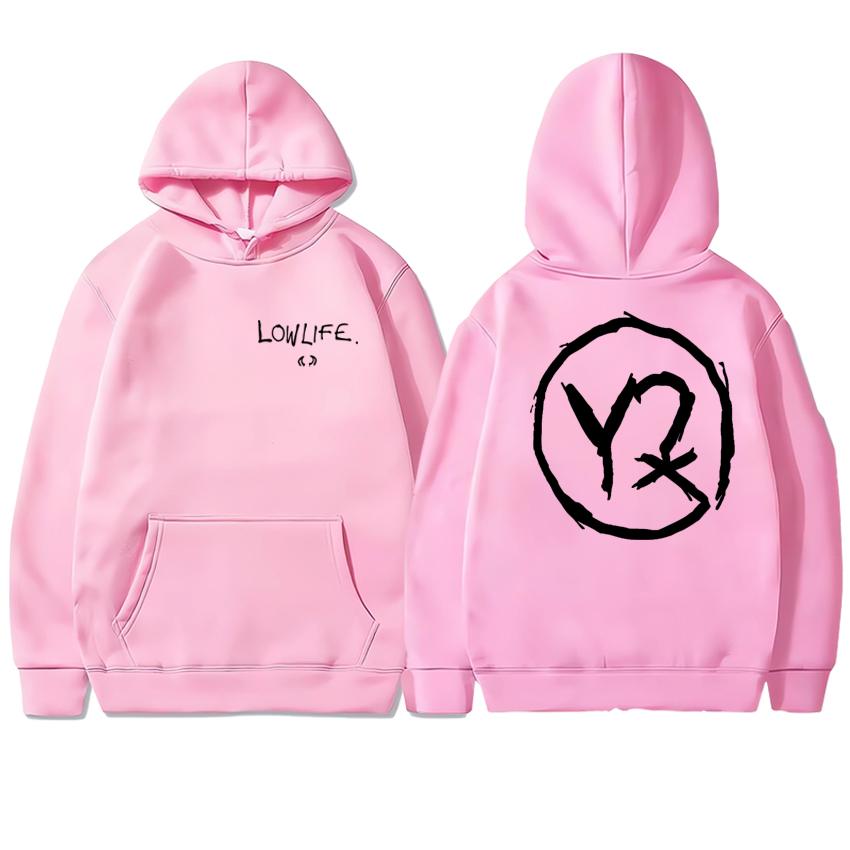 Retro Rock Yungblud Lowlife 2025 Novo Álbum Streetwear Estampado Dupla Face Homens Mulheres Moletom Casual Unissex Pulôveres de Lã