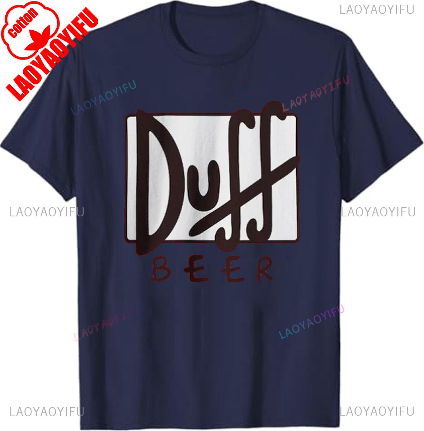 

Футболка унісекс Duff Beer Подарунок для фаната Бар Мо Напій Гомер Сімпсон Даффмен Одяг Смішна футболка з телешоу Вінтажний мультяшний мерч бавовна 2XL