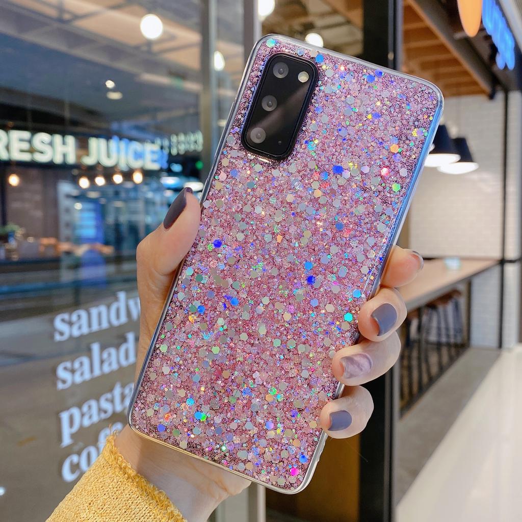 Luxury Sequins Glitter Case For Samsung Galaxy A52 A12 A72 A51 A71 A50 A41 S21 Ultra 5G S20 FE S10 Plus A 70 Soft Silicone Cover
