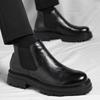 Men's shoes 2026 Spring and Autumn mid cut Chelsea boots British style men's shoes with thick fleece and warm boots