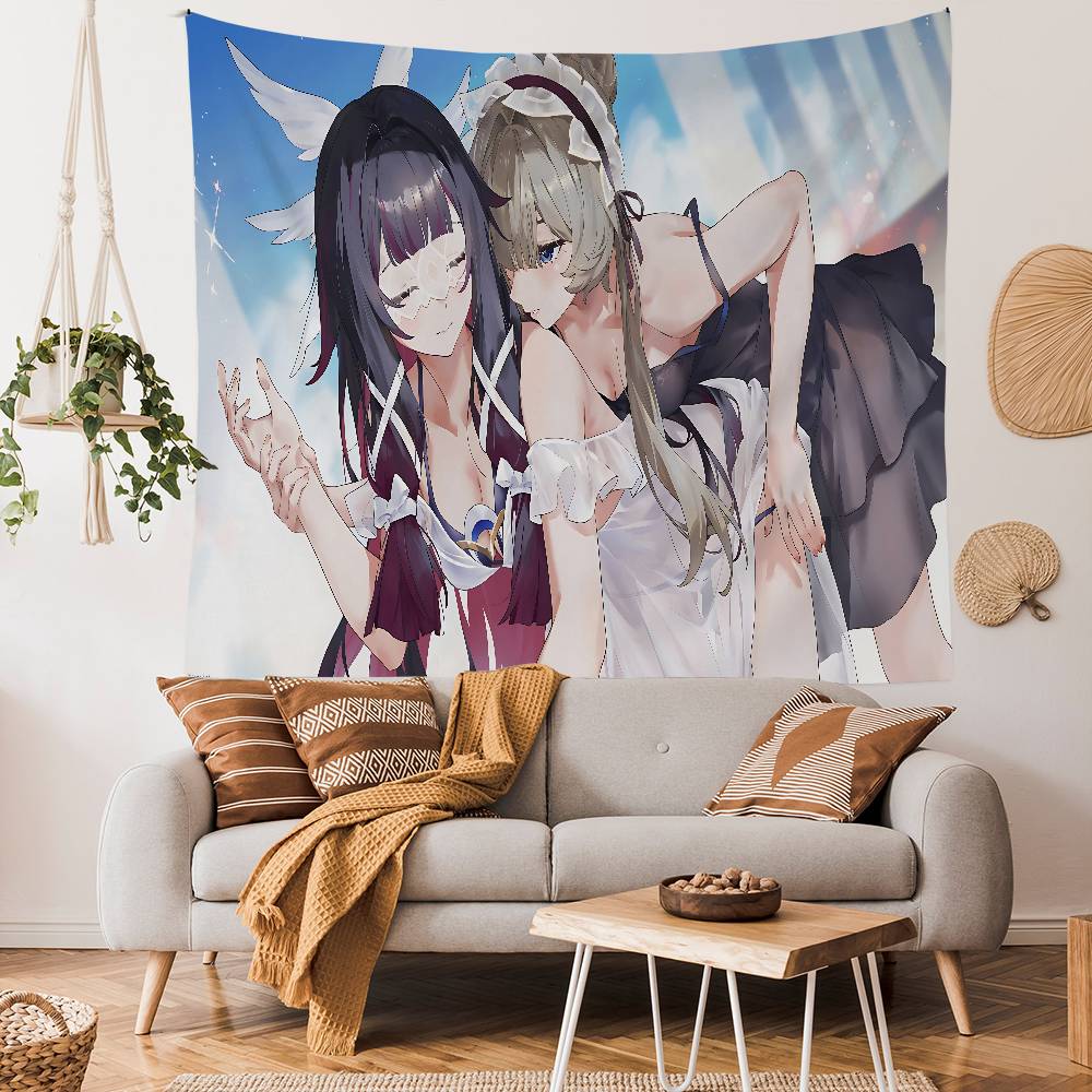 Genshin Impact Columbina Anime Cartoon Tapestry Bohemian Wall Tapestries Mandala Wall Hanging Sheets
