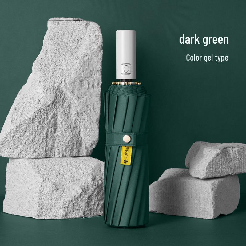 Retro 16-Bone Automatic Sun & Rain Parasol: Cooling, Anti-UV, Folding, Dual-Use Umbrella for Women