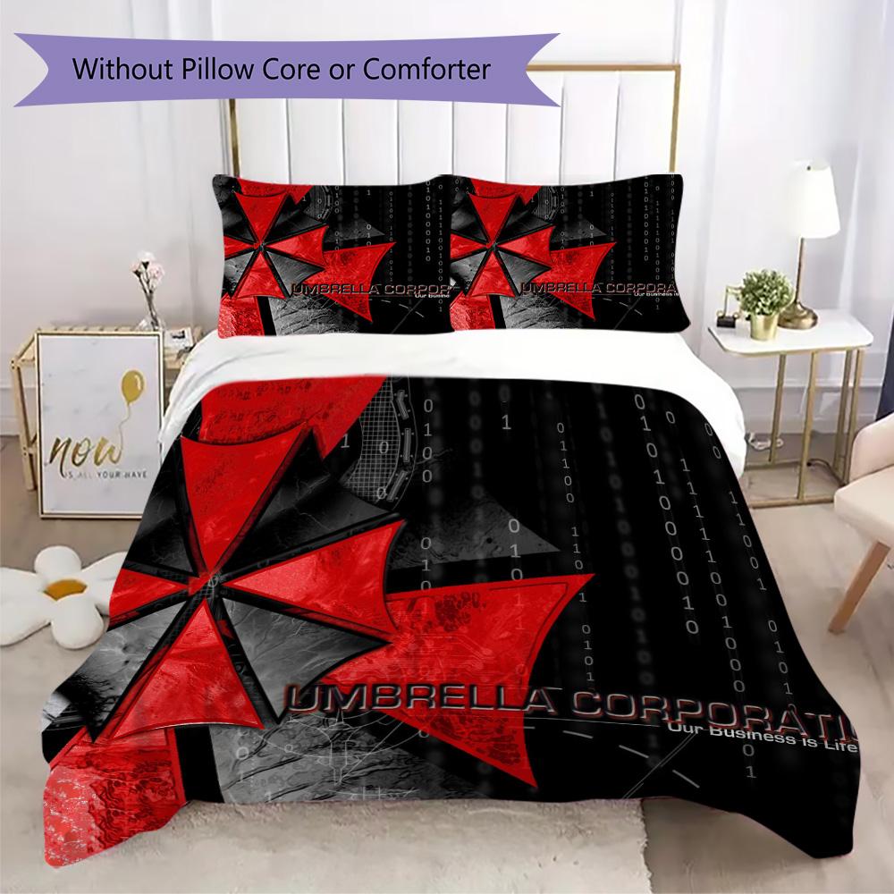 The sci-fi game Resident Evil Umbrella Corporation offers soft and comfortable bedding covers and pillowcases for home use (without core) K4