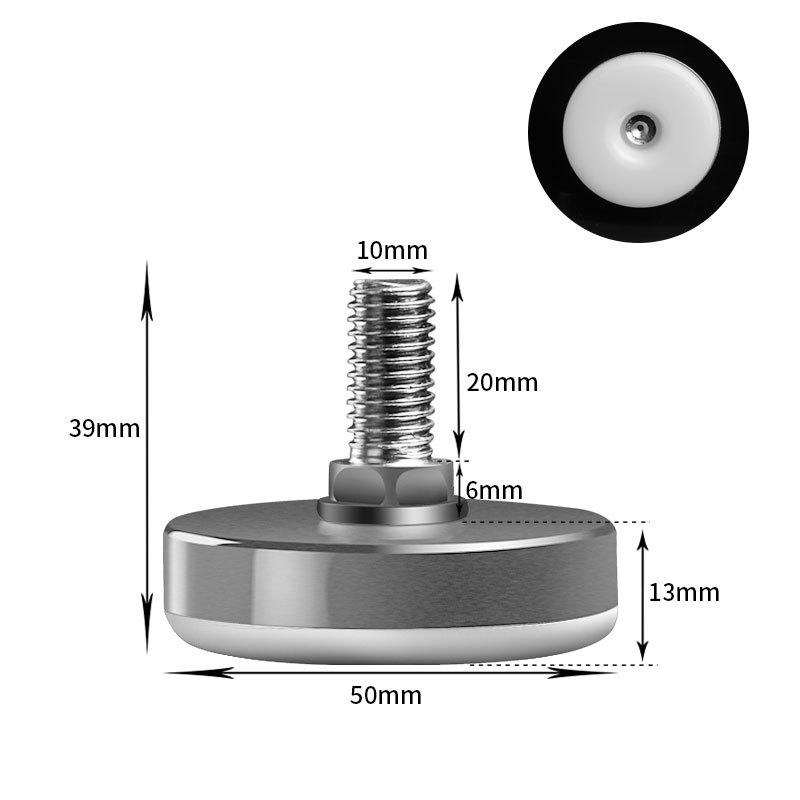 Stainless Steel Adjustable Furniture Feet Nylon Base Levelers, for Sofa, Table, Chair, Cabinet, Workbench of Leveling Feet