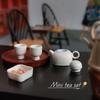 3Pcs 1/12 Dollhouse Simulation Teapot Teacup Kit Dollhouse Miniature Kitchen Decoration Toy Dolls House Micro Scene Photo Props