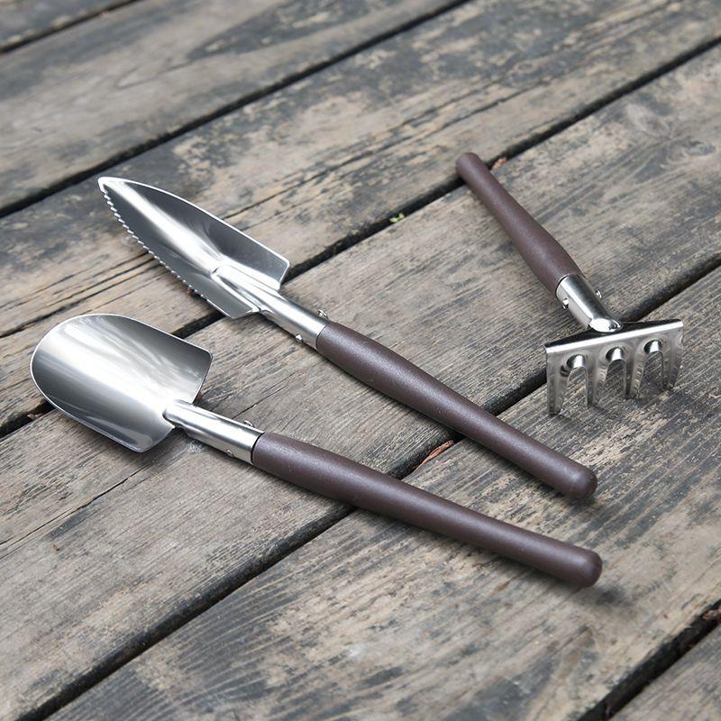 

Stainless Steel Household Gardening Tools, Three Piece Gardening Set, Small Shovel, Small Potted Plant, Small Flower Shovelrake
