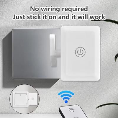 Interrupteur d'éclairage à commande sans fil Outil d'extinction Poussoir de bouton automatique Intelligent USB Rechargeable Interrupteur télécommandé paresseux